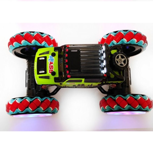 اسباب بازی ماشین کنترلی شارژی آفرود جیپ سبز با دو کنترل دستی و دستبندی Off-Road RC Car Drift Wheels مقیاس 1:10_اسباب بازی ماشین کنترلی